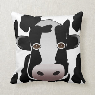 Cojín Decorativo Estampado de animales blanco y negro de la vaca
