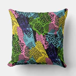 Cojín Decorativo Estampado de animales de safari pastel