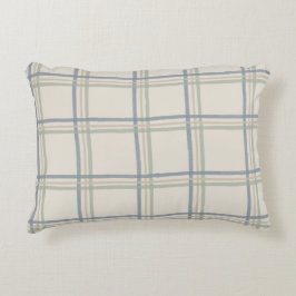 Cojín Decorativo Estampado de Cuadro de Ventana Costero en Azul Sua