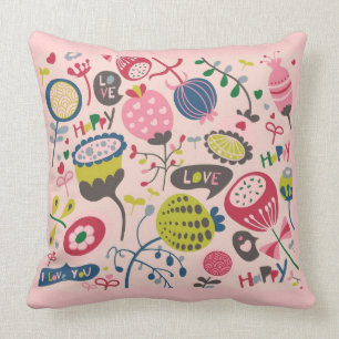 Cojín Decorativo Estampado de flores