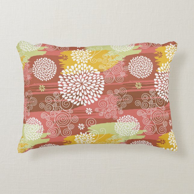 Cojín Decorativo Estampado de flores 2 (Anverso)