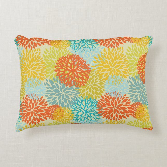 Cojín Decorativo Estampado de flores 3 (Anverso)