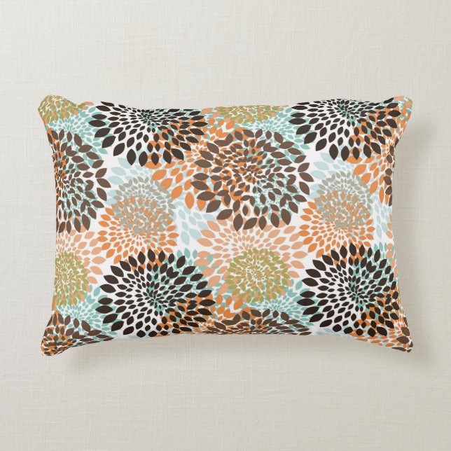 Cojín Decorativo Estampado de flores 7 (Anverso)