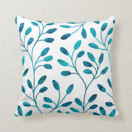 Cojín Decorativo Estampado de flores azul verde azulado decorativo