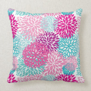 Cojín Decorativo Estampado de flores brillante 2