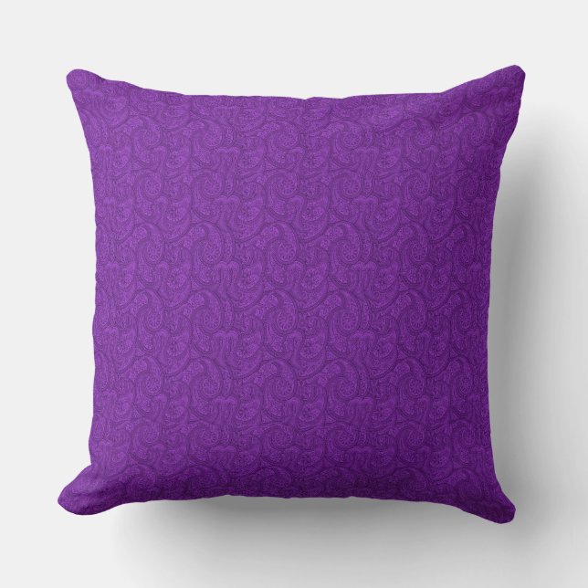 Cojín Decorativo Estampado de flores púrpura (Anverso)