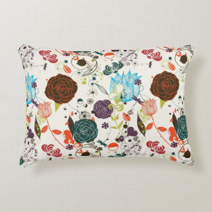 Cojín Decorativo Estampado de flores retro 2