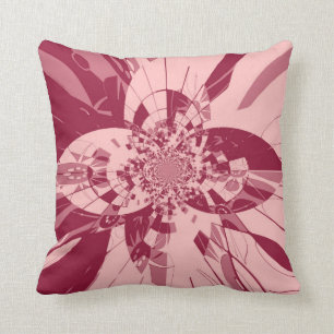 Cojín Decorativo Estampado de flores retro del rosa del art déco