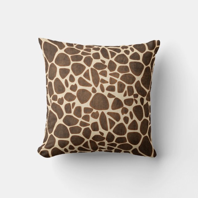 COJÍN DECORATIVO ESTAMPADO DE GIRAFA (Anverso)