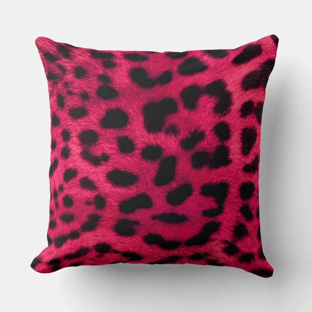 Cojín Decorativo Estampado de leopardo (Anverso)