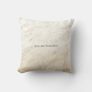Cojín Decorativo Estampado de leopardo dorado caqui crema beige acu