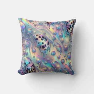 Cojín Decorativo Estampado de leopardo femenino opalo