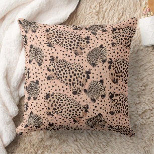 Cojín Decorativo Estampado de leopardo rosa – Animal chic