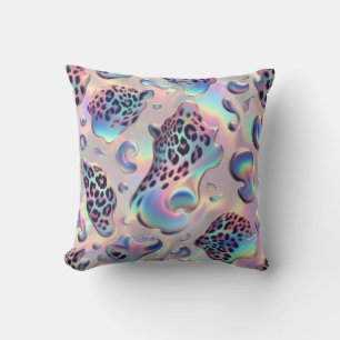 Cojín Decorativo Estampado de leopardo rosa opal girly