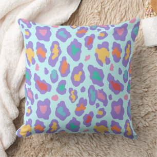 Cojín Decorativo Estampado de manchas de leopardo pastel