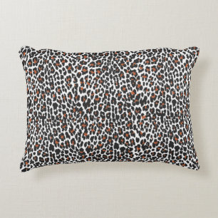 Cojín Decorativo Estampado de piel de leopardo blanco