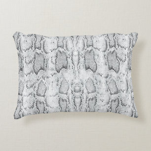 Cojín Decorativo Estampado de piel de serpiente pitón blanca