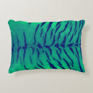 Cojín Decorativo Estampado de piel de tigre verde menta