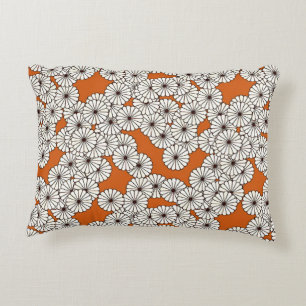 Cojín Decorativo Estampado de plores del art déco - crema en moho