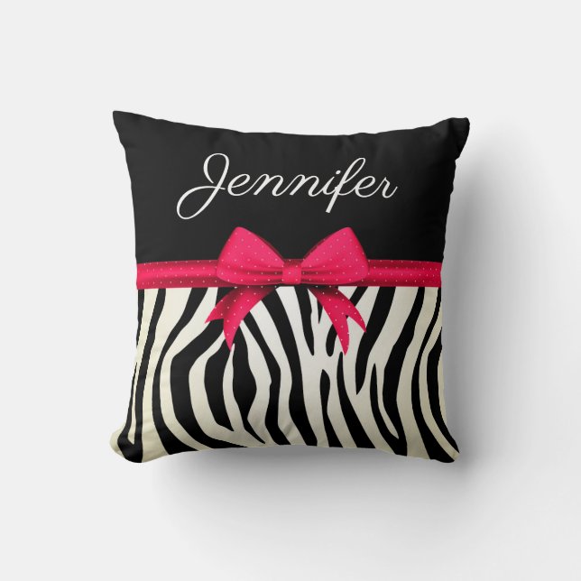 Cojín Decorativo Estampado de zebra (Anverso)
