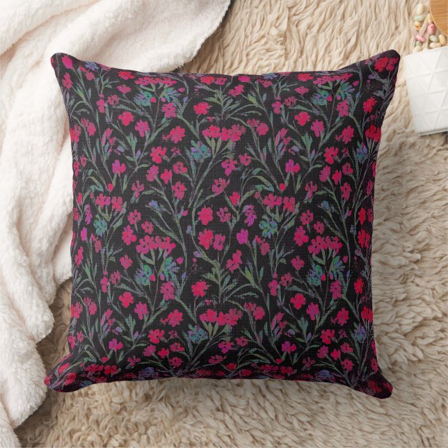 Cojín Decorativo estampado floral de letra pequeña (Manta)