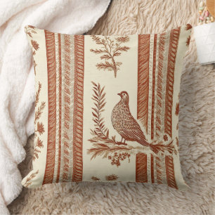 Cojín Decorativo Estampado Floral de Terracota de Toile de Gallina