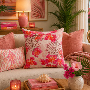 Cojín Decorativo estampado hawaiano Ohai Alii v2 patrón