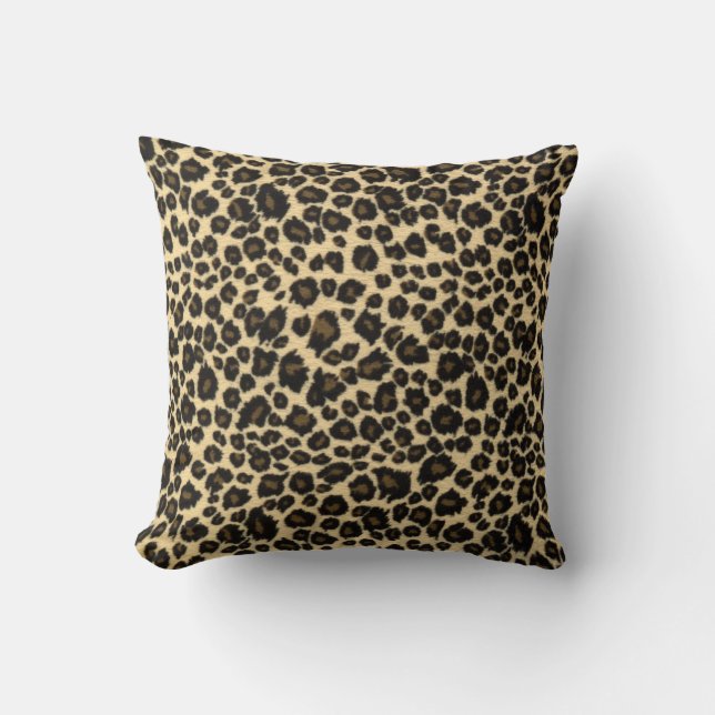 Cojín Decorativo Estampado leopardo de moda del safari (Anverso)