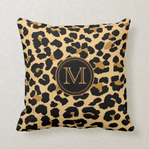 Cojín Decorativo Estampado leopardo del monograma