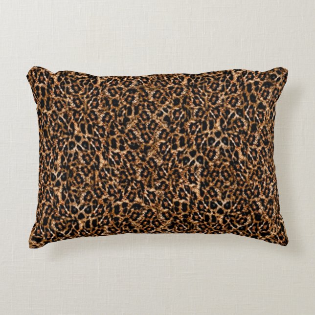 Cojín Decorativo Estampado leopardo exótico de moda del modelo de (Anverso)