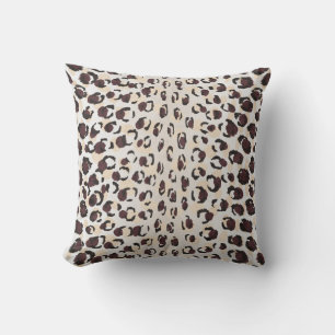 Cojín Decorativo Estampado moderno de estampado de leopardo marrón 