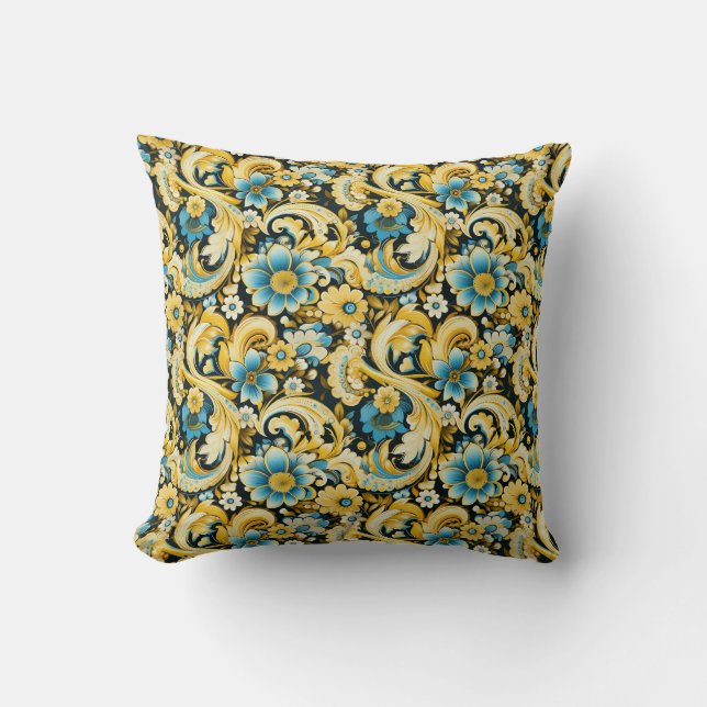 Cojín Decorativo Estampado Paisley (Anverso)