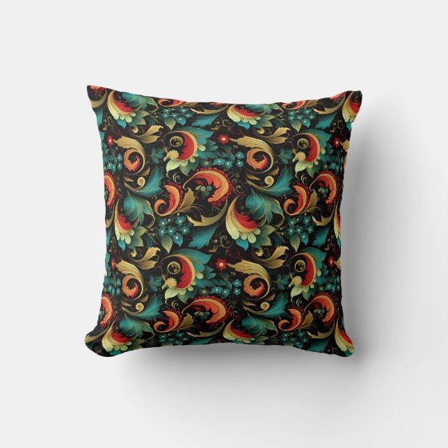 Cojín Decorativo Estampado Paisley (Anverso)