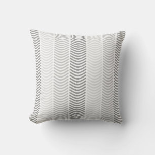 Cojín Decorativo Estampado/patrón Chevron Gris
