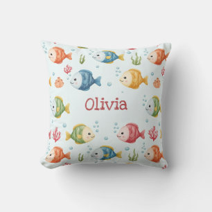 Cojín Decorativo Estampado Personalizado de Peces Tropicales Juguet