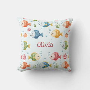 Cojín Decorativo Estampado Personalizado de Peces Tropicales Juguet