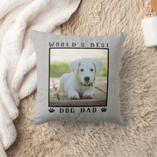 Cojín Decorativo Estampados de patas de papá perro mejor del mundo