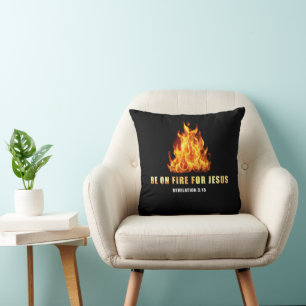 Cojín Decorativo Estar En Fuego Por El Regalo De La Fe Cristiana De