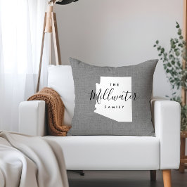 Cojín decorativo Estatal Monograma de la Familia A