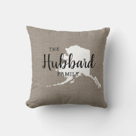 Cojín decorativo Estatal Monograma de la Familia A