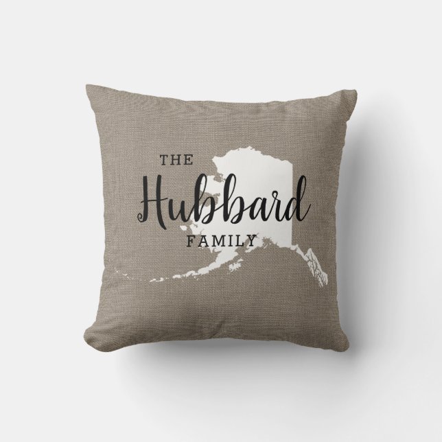 Cojín decorativo Estatal Monograma de la Familia A (Anverso)