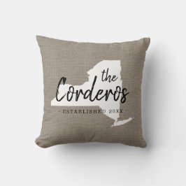 Cojín decorativo Estatal Monograma de la Familia d