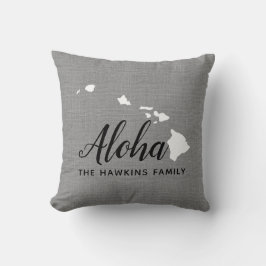 Cojín decorativo estatal monograma de la familia H