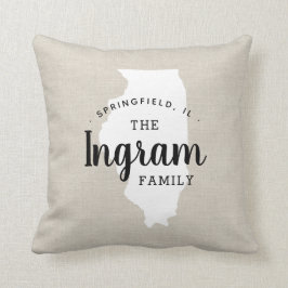 Cojín decorativo Estatal Monograma de la Familia I