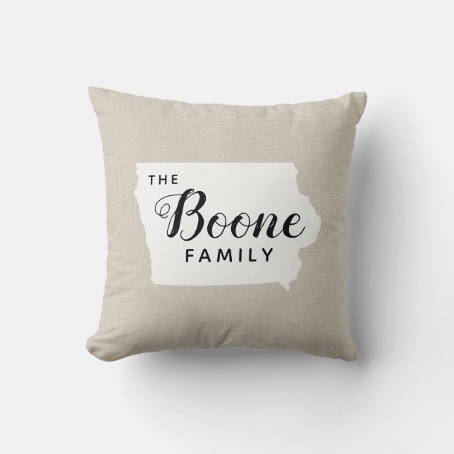 Cojín decorativo Estatal Monograma de la Familia I (Anverso)