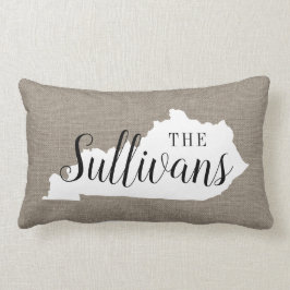 Cojín decorativo estatal monograma de la familia K