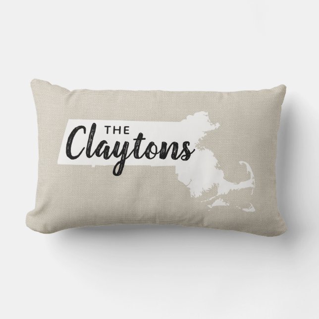 Cojín decorativo Estatal Monograma de la Familia M (Anverso)