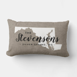 Cojín decorativo Estatal Monograma de la Familia M