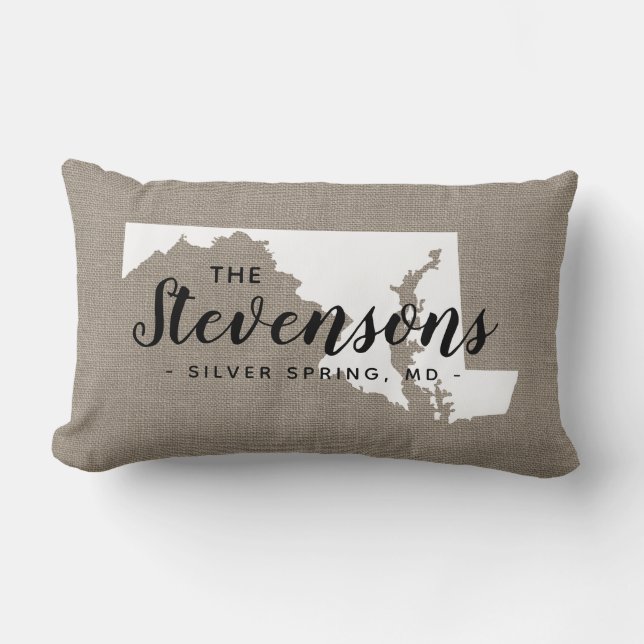 Cojín decorativo Estatal Monograma de la Familia M (Anverso)