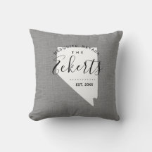 Cojín decorativo Estatal Monograma de la Familia N